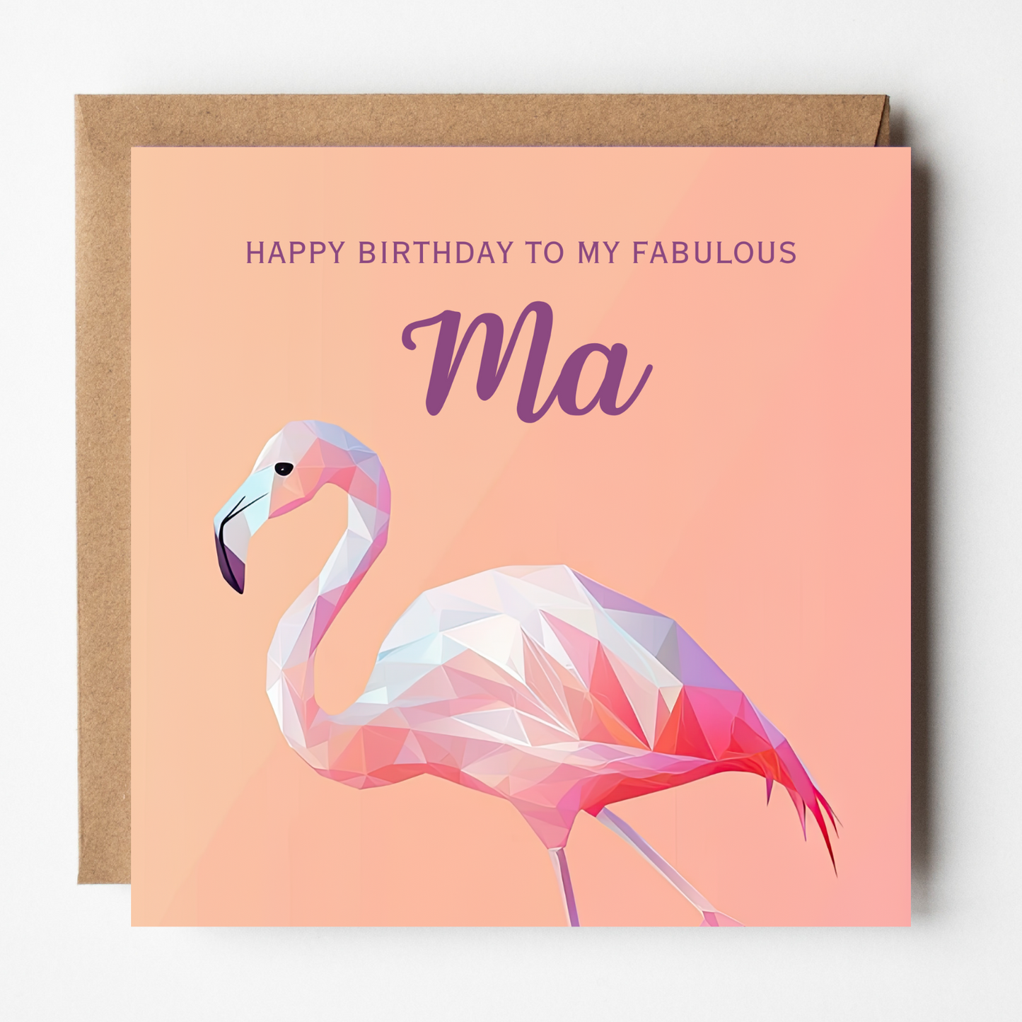 Ma Birthday Card - Fabulous Flamingo