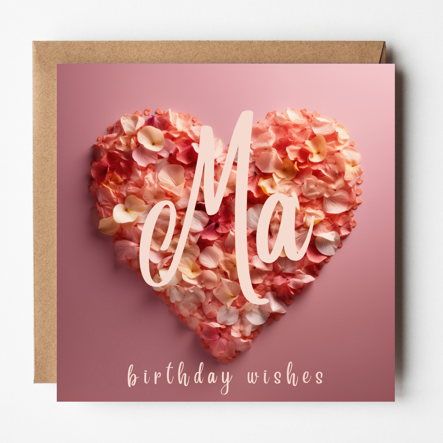Ma Birthday Card - Heart of Petals