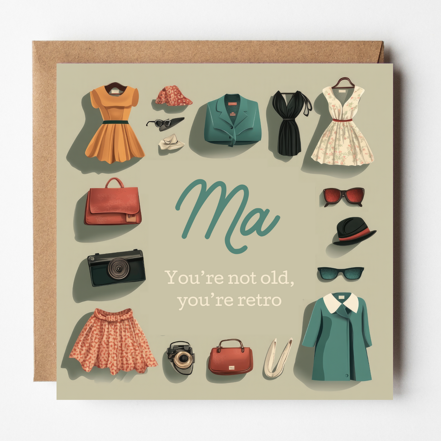 Ma Birthday Card - Not Old, Retro