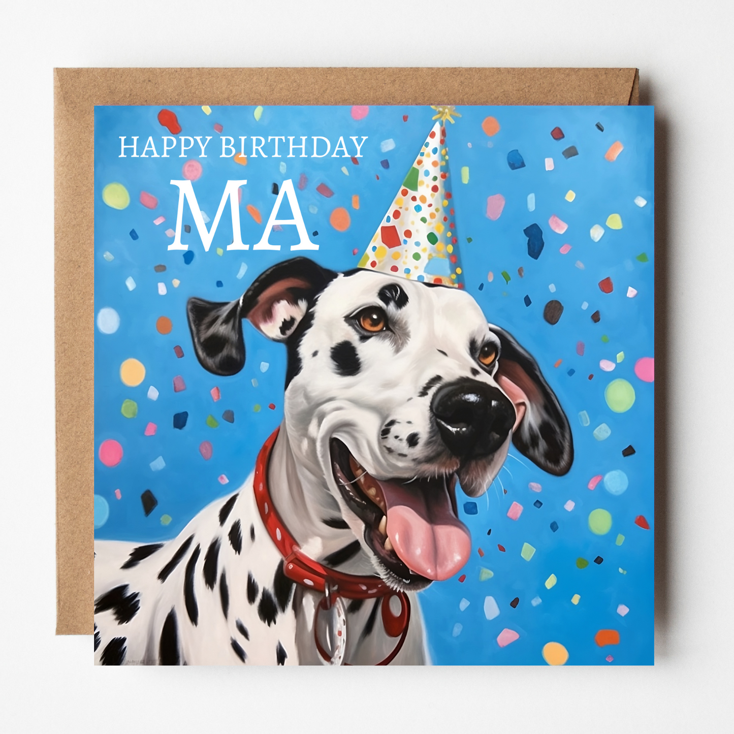 Ma Birthday Card - Party Dalmatian