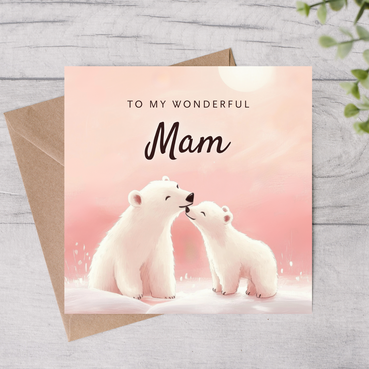Mam Christmas Card - Mam Bear