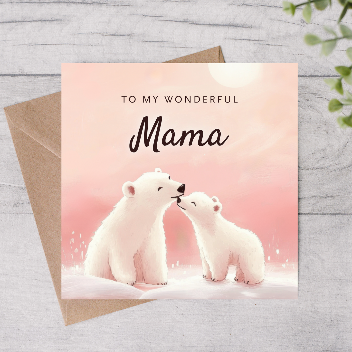 Mama Christmas Card - Mama Bear