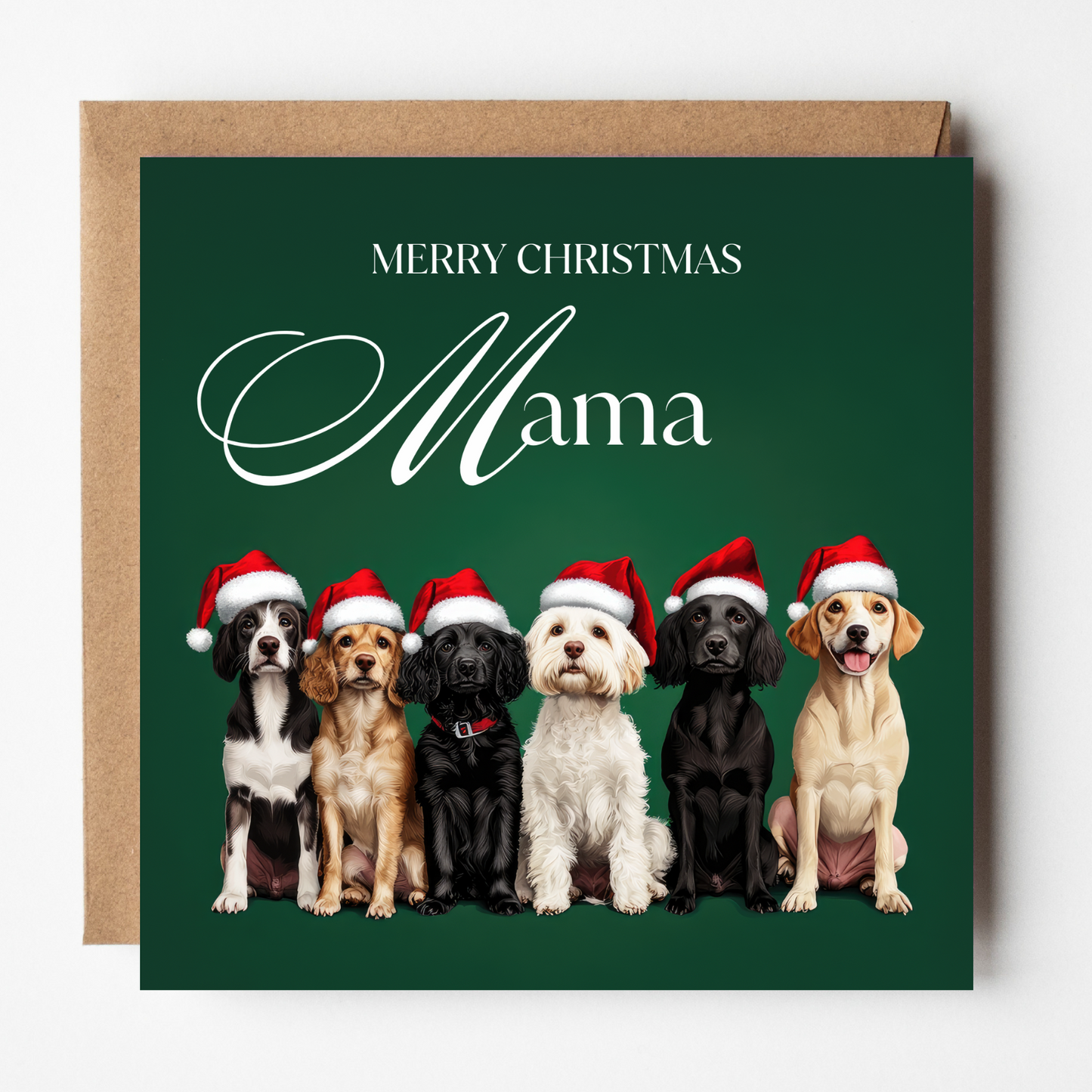 Mama Christmas Card - Santa Paws