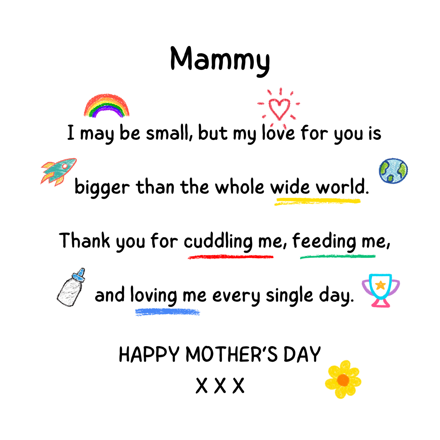 Mammy Mother's Day Card - I May Be Small