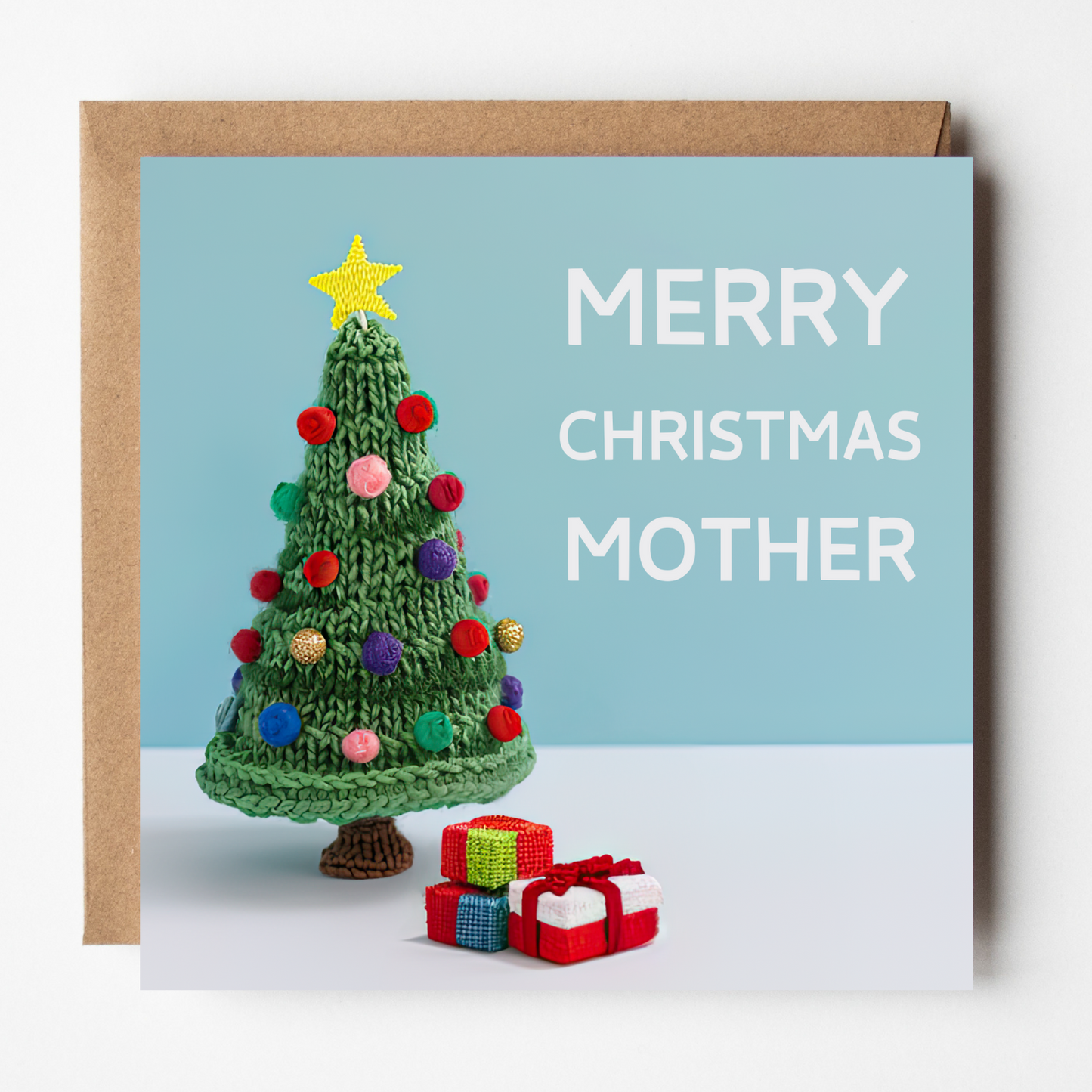 Mother Christmas Card - Knitted Tree
