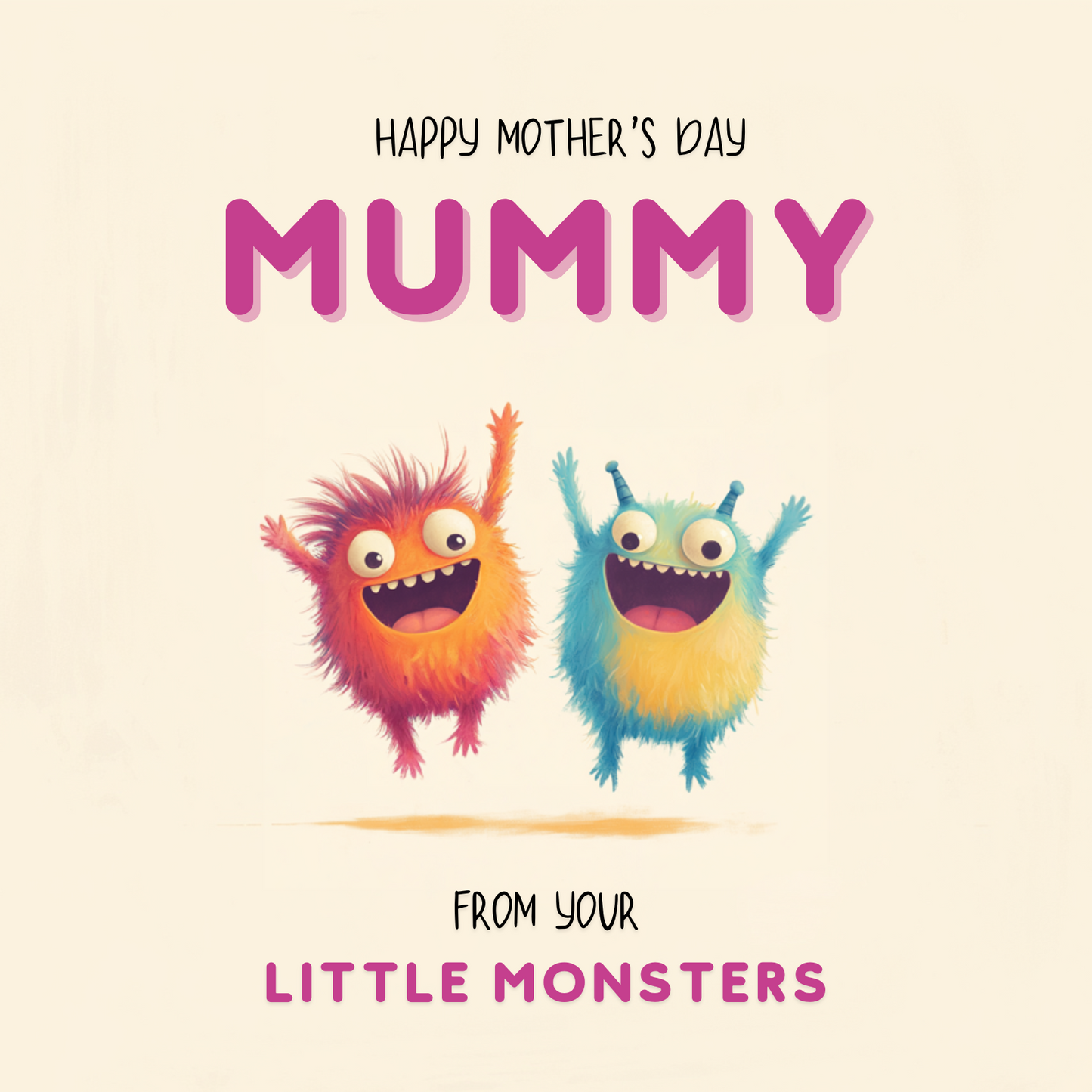 Mummy Mother's Day Card - Little Monsters