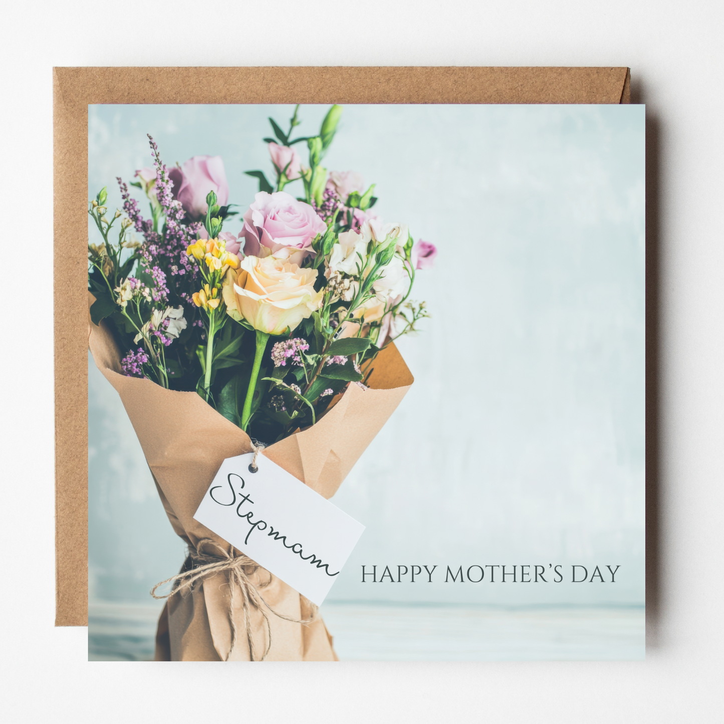 Stepmam Mother's Day Card - Bohemian Bouquet