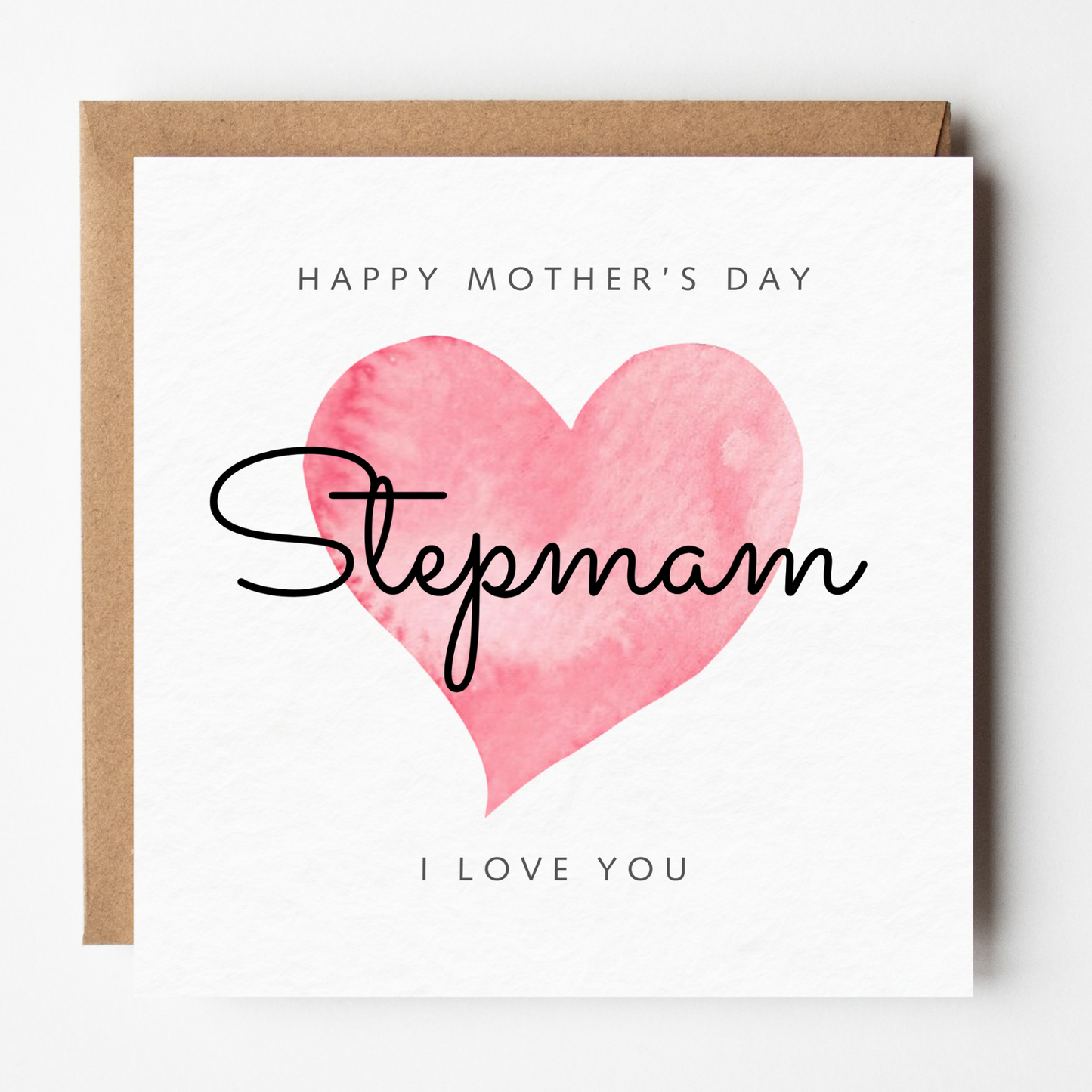 Stepmam Mother's Day Card - Love Heart