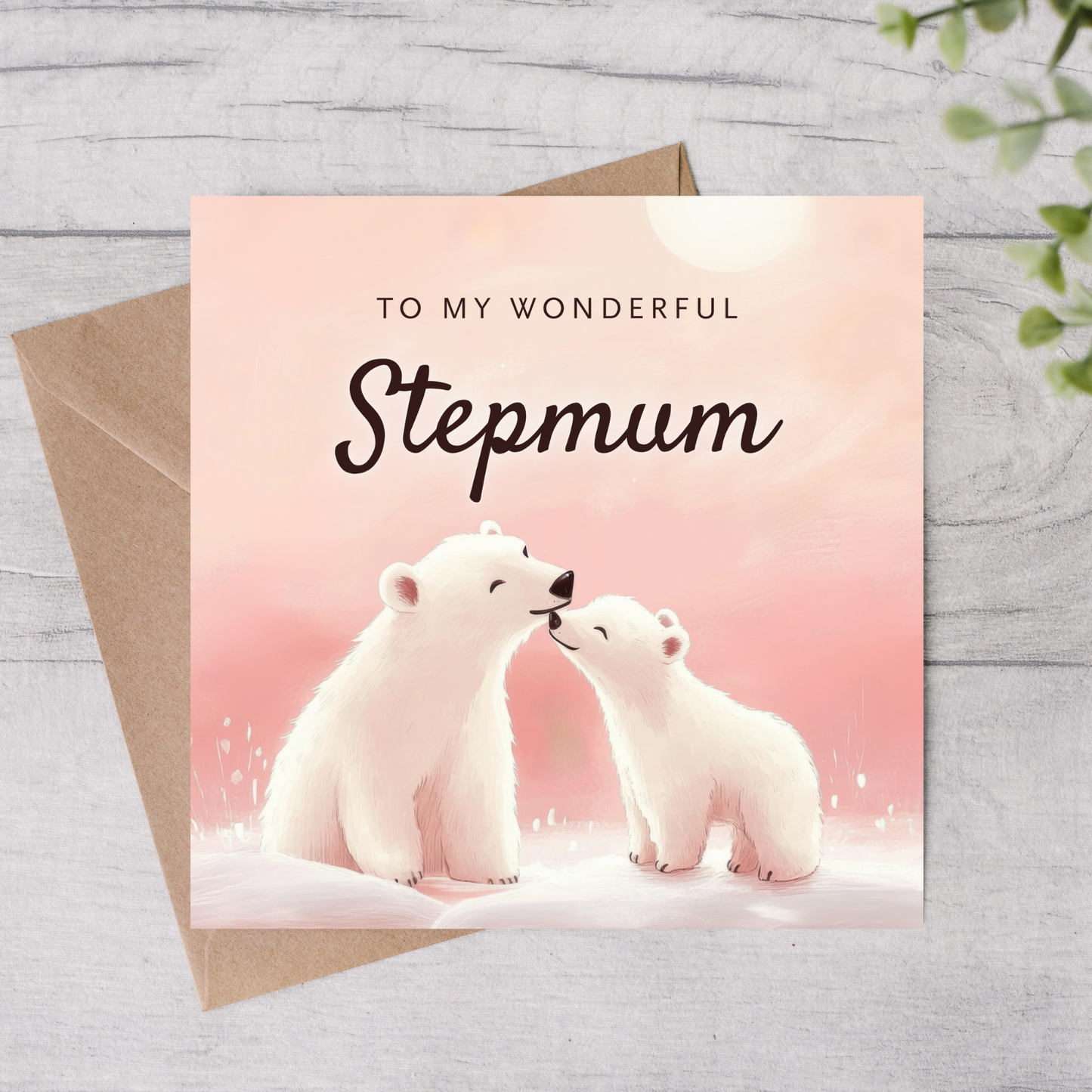 Stepmum Christmas Card - Stepmum Bear