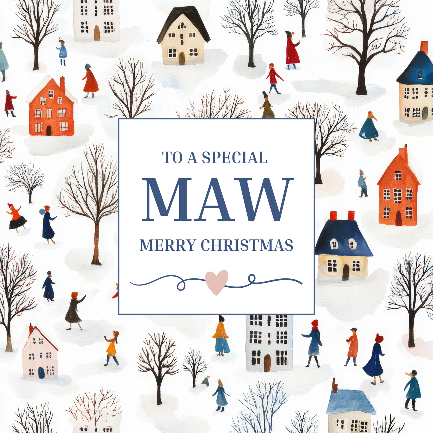 Maw Christmas Card - Winter Village