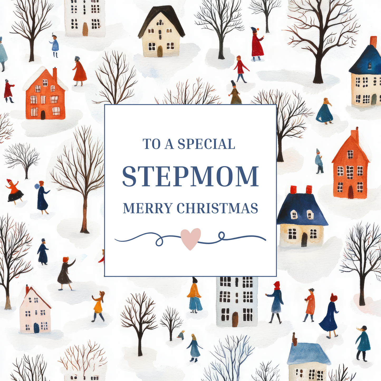 Winter Village - Christmas Card For Stepmom