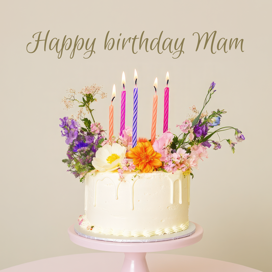 Birthday Cake - Card For Mam