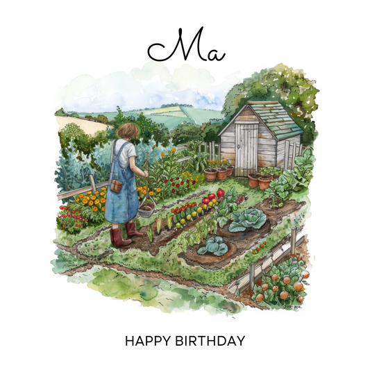 Veggie Patch - Birthday Card For Ma