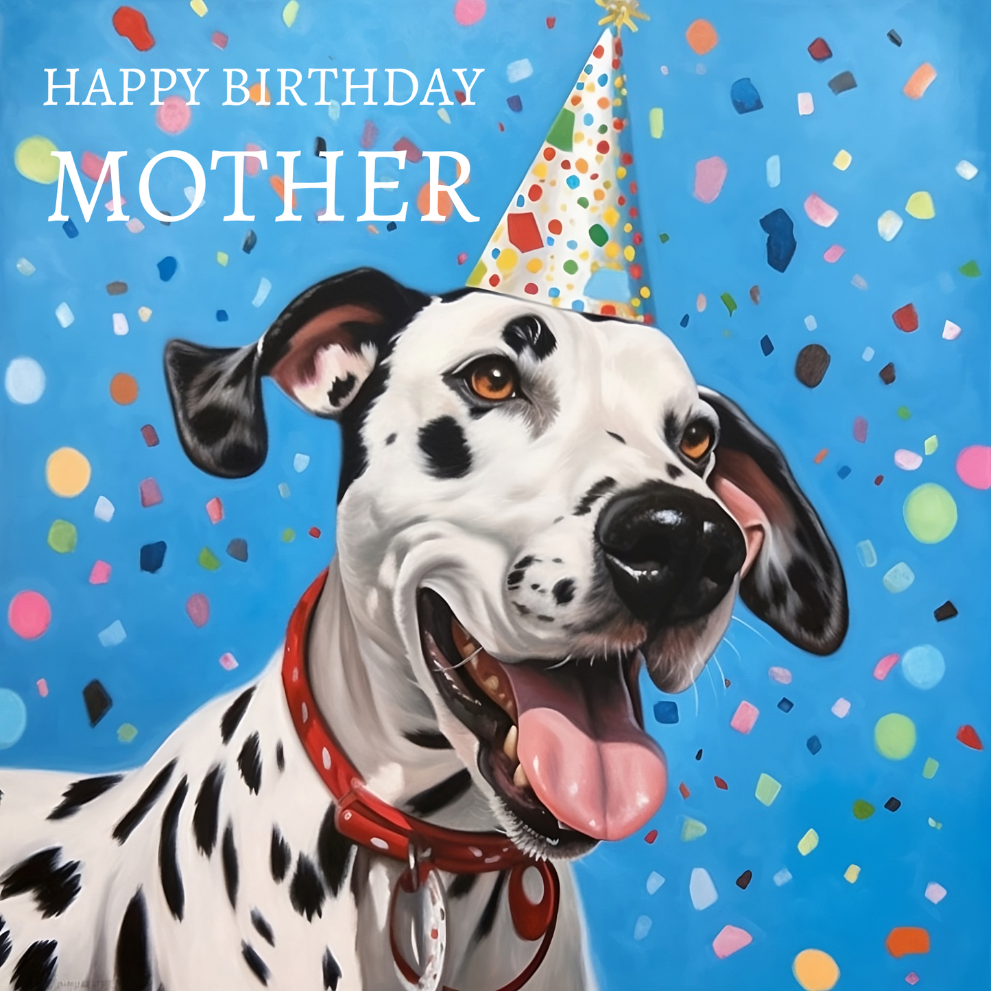 Party Dalmation - Birthday Card For Mother