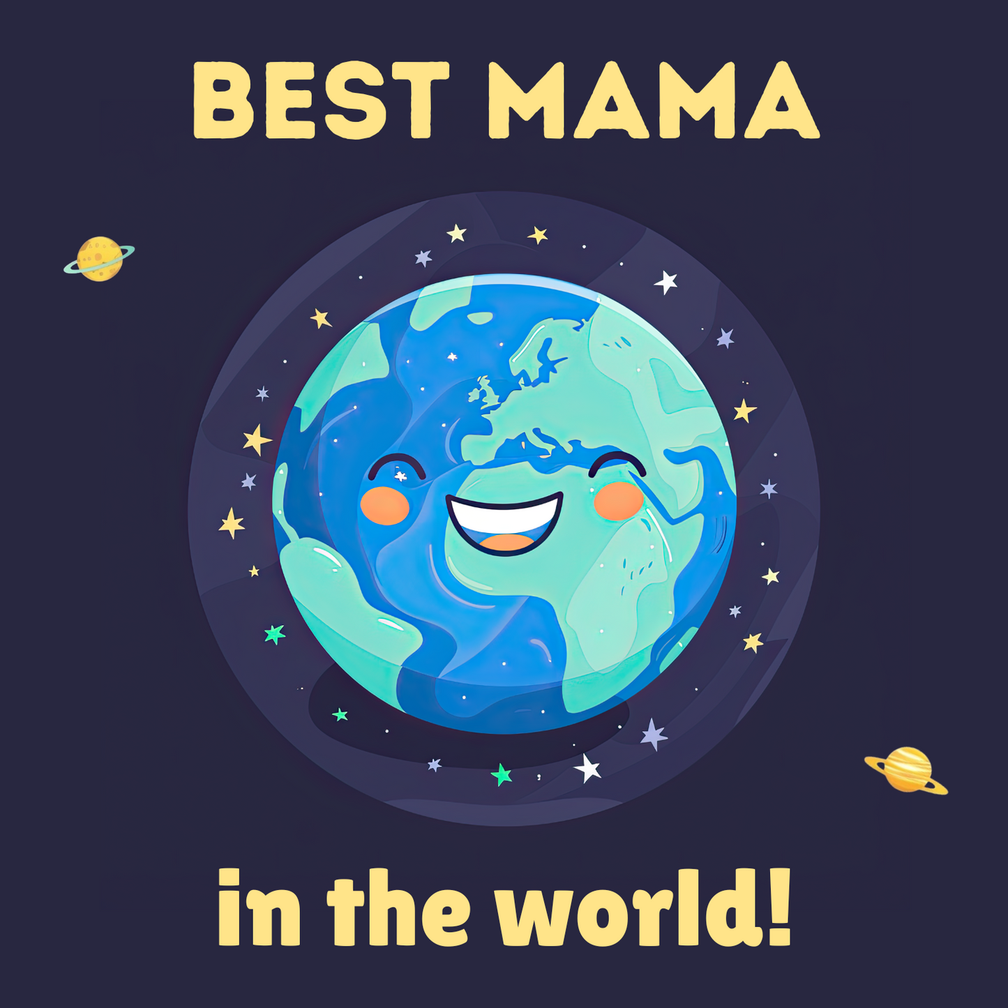 Best Mama In The World - Greeting Card For Mama