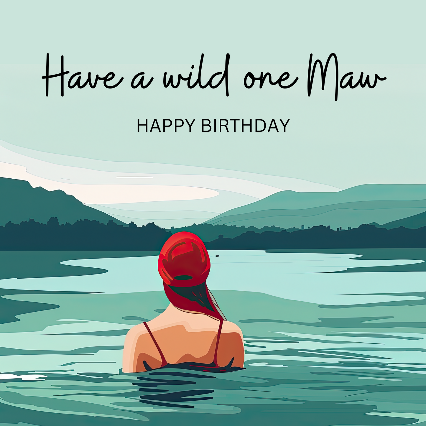 Wild One - Wild Swim Birthday Card For Maw