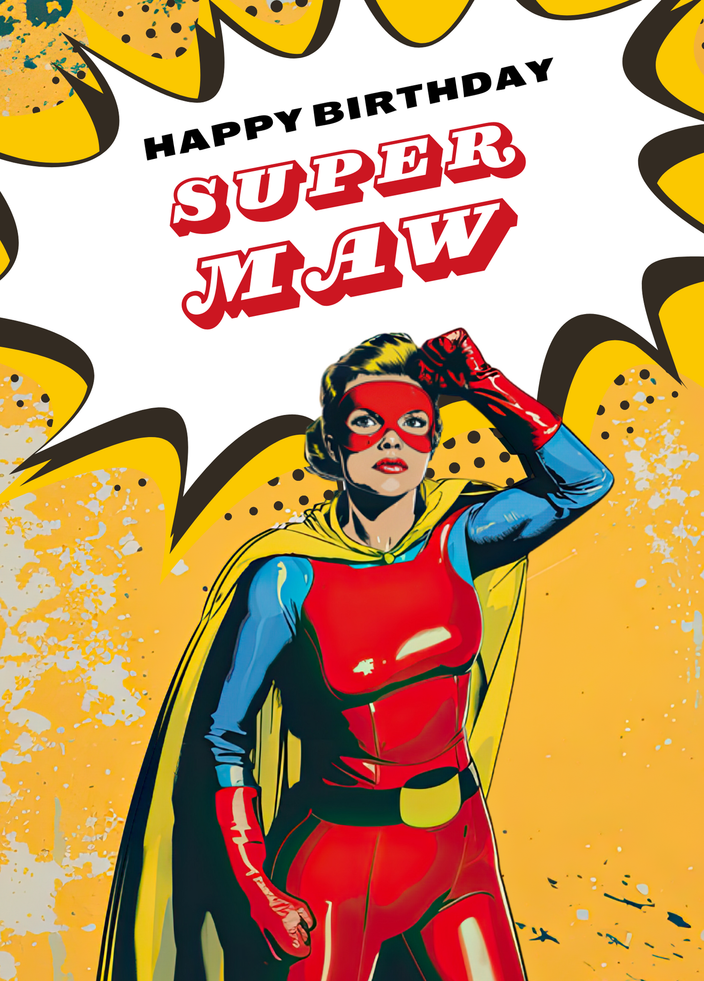 Super Maw - Birthday Card For Maw