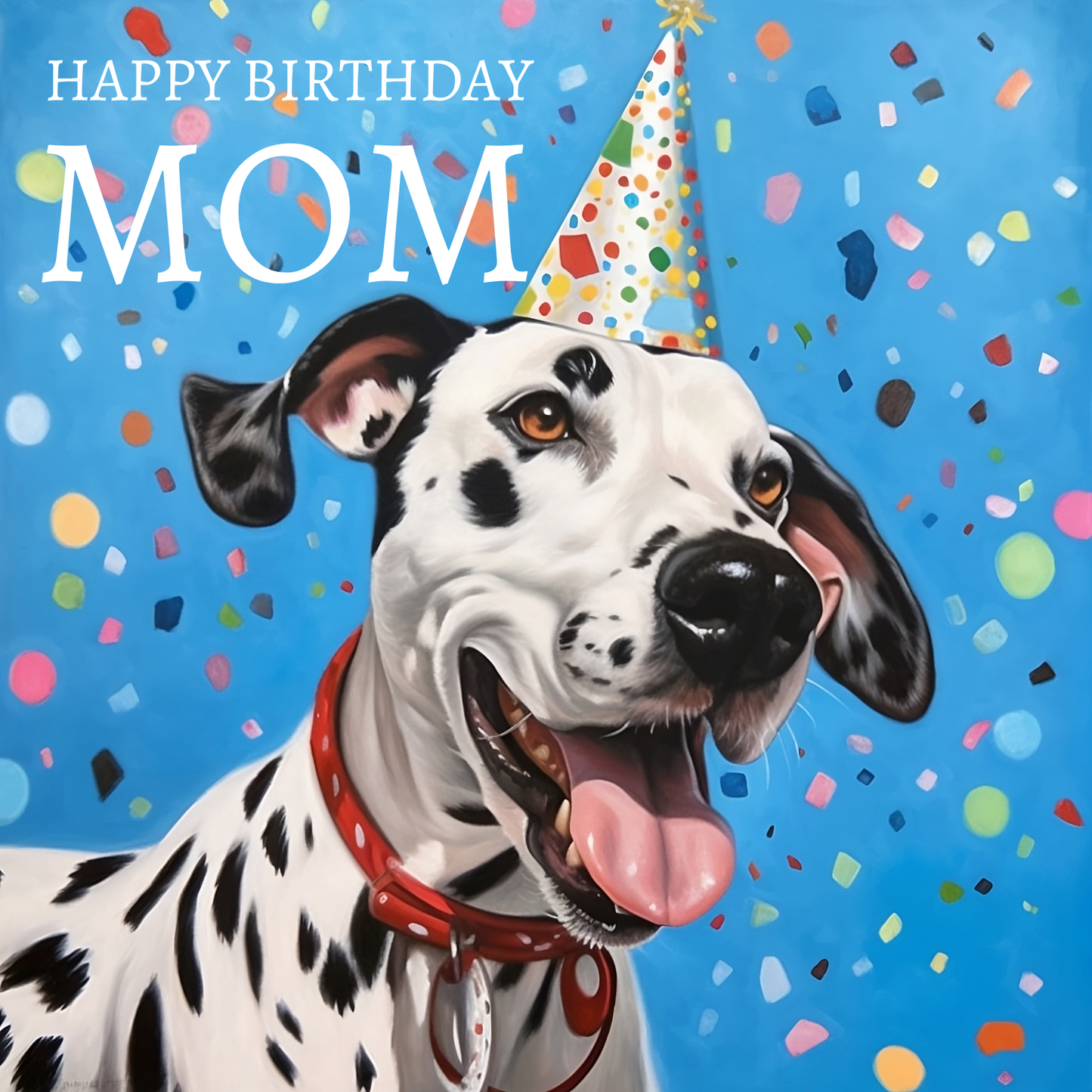 Party Dalmation - Birthday Card For Mom