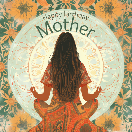 Mandalas and Meditation - Birthday Card For Mother