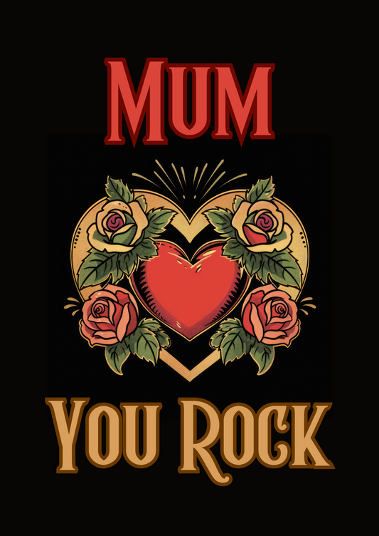 You Rock - Greeting Card For Mum