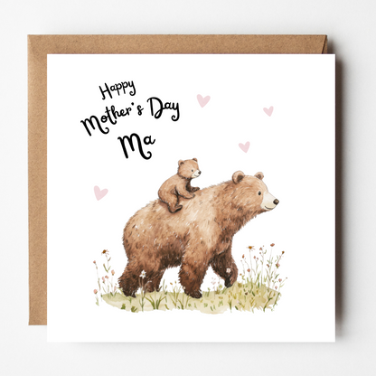 Ma Mother's Day Card - Ma Bear