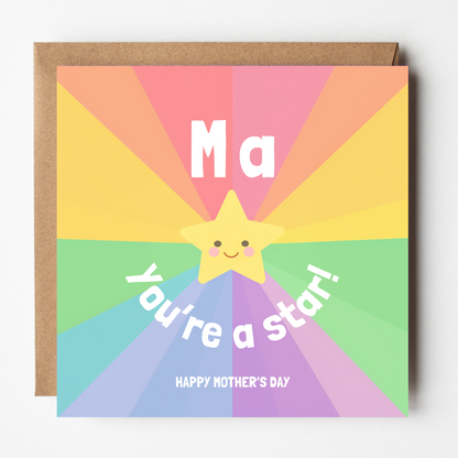 Ma Mother's Day Card - My Star