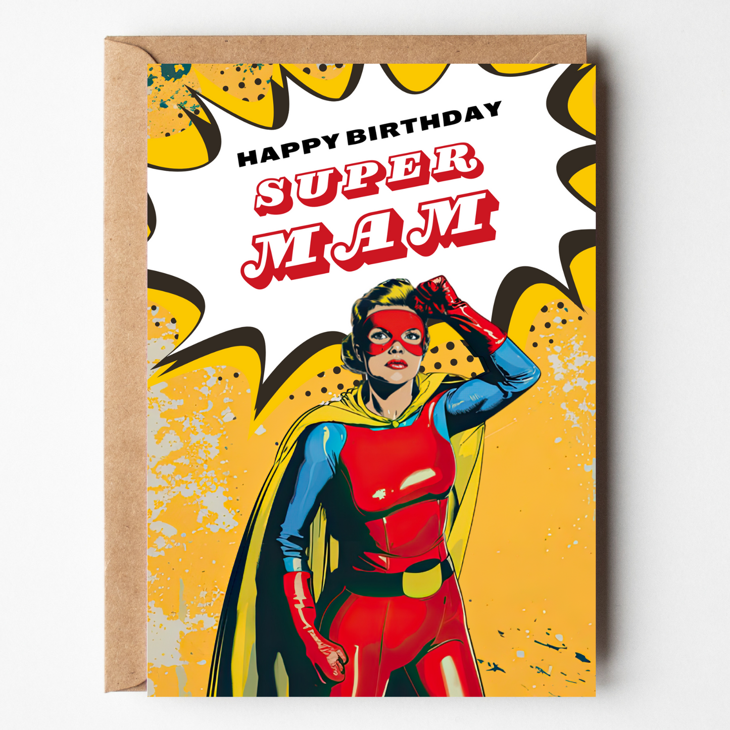 Super Mam - Birthday Card For Mam