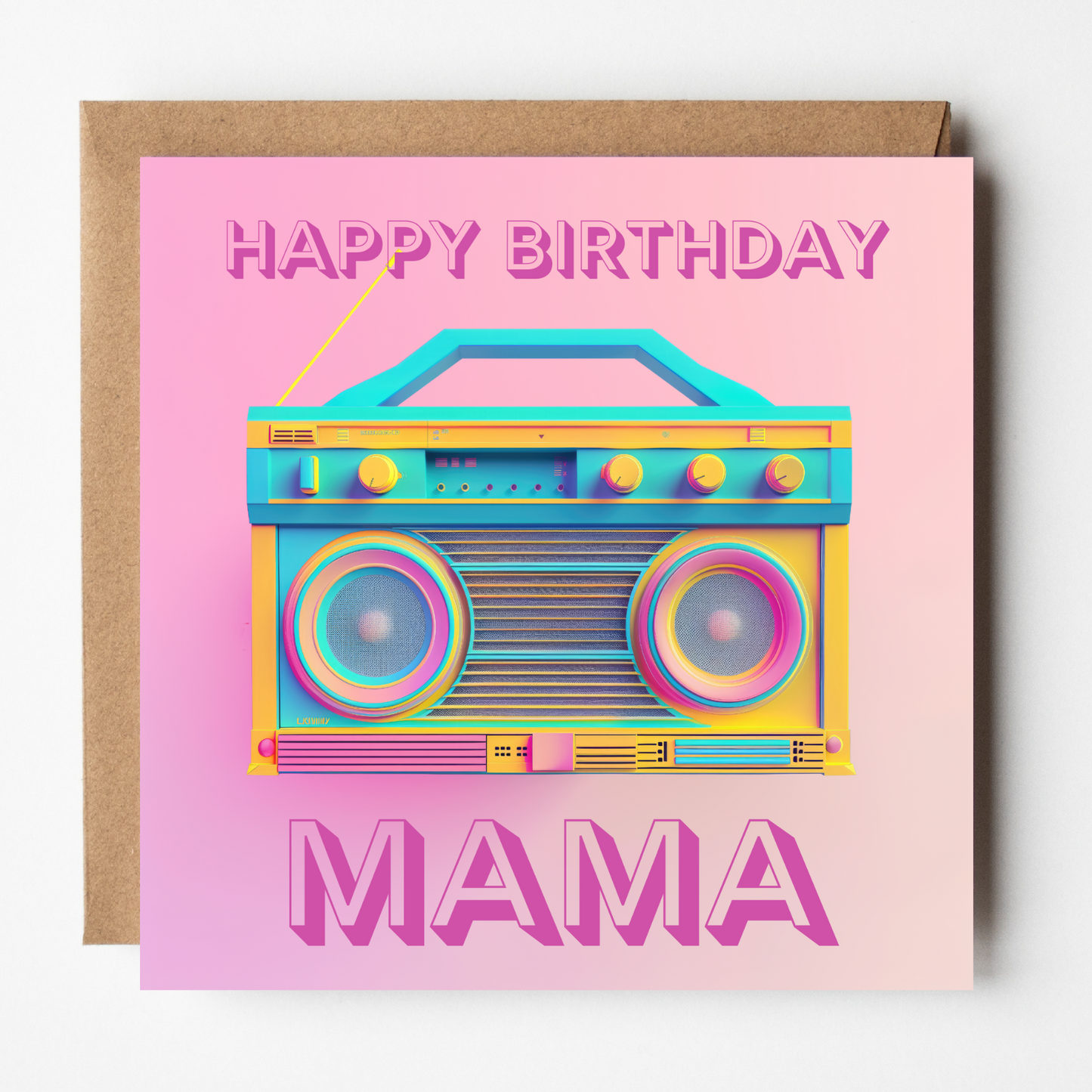 Mama Birthday Card - Neon Stereo