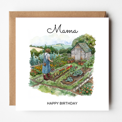 Veggie Patch - Birthday Card For Mama
