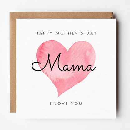 Mama Mother's Day Card - Love Heart