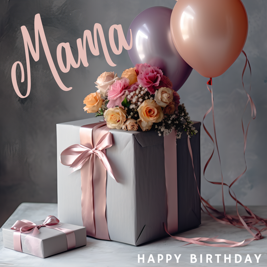 Pink & Grey - Birthday Card For Mama