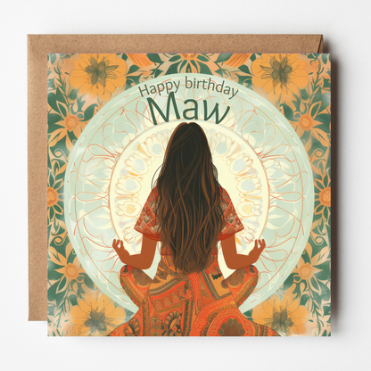 Maw Birthday Card - Mandalas and Meditation