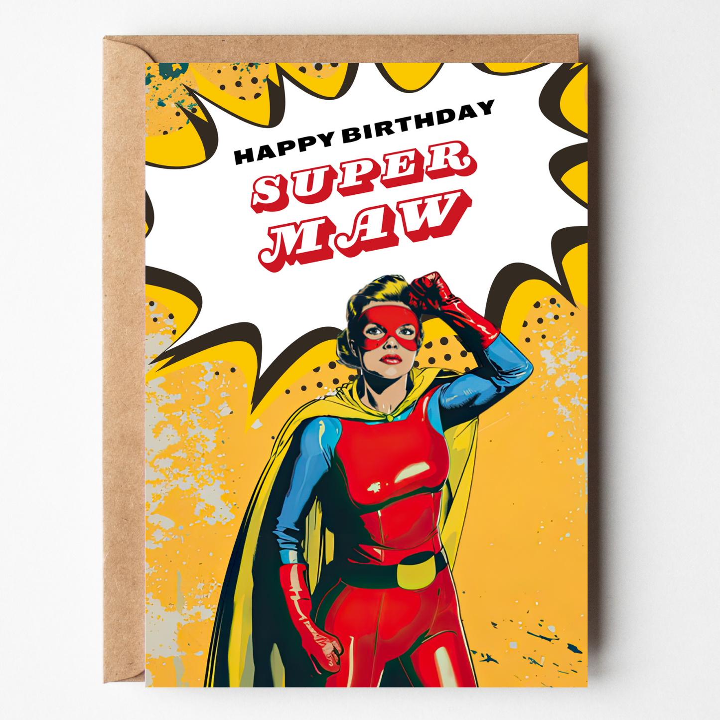 Super Maw - Birthday Card For Maw