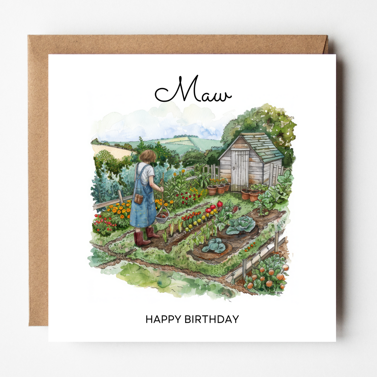 Veggie Patch - Birthday Card For Maw