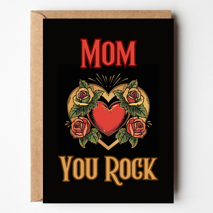 You Rock - Greeting Card For Mom