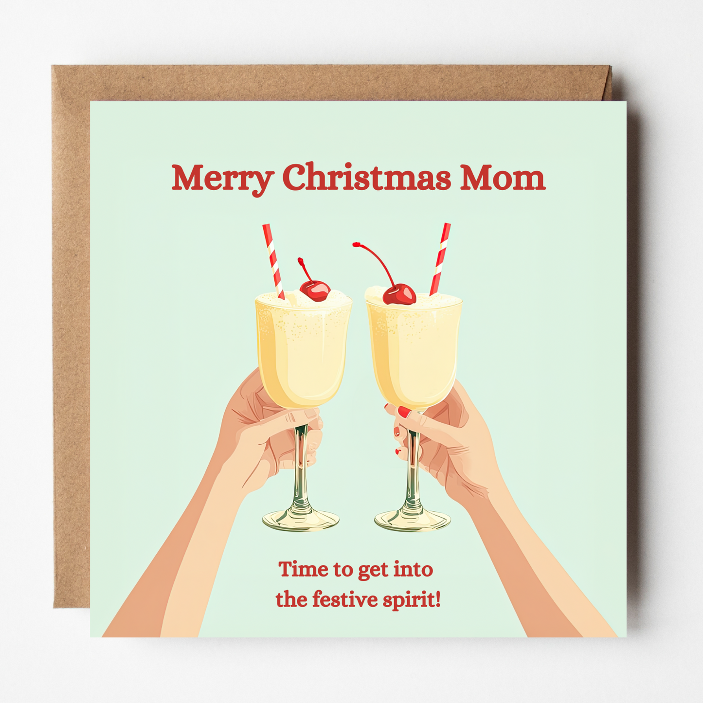 Mom Christmas Card - Festive Spirit