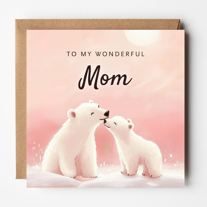 Mom Christmas Card - Mom Bear