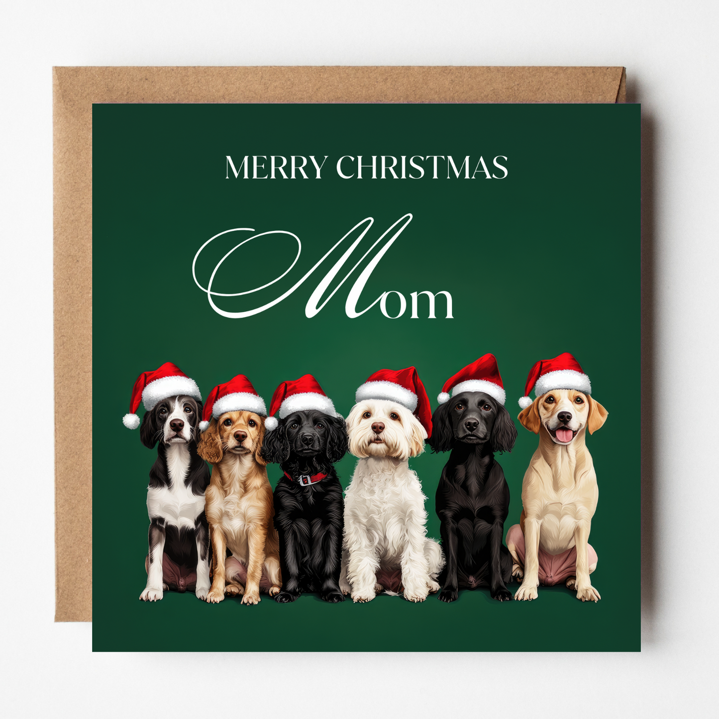 Mom Christmas Card - Santa Paws