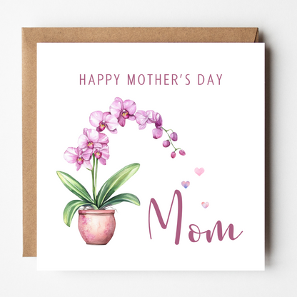 Mom Mother's Day Card - Orchid