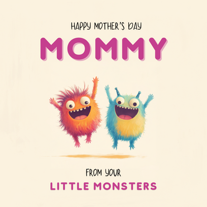 Mommy Mother's Day Card - Little Monsters