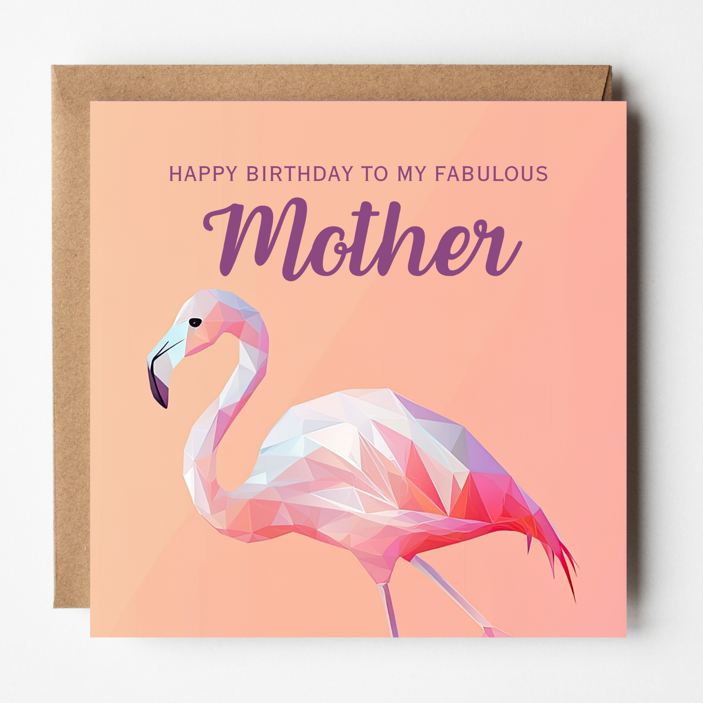 Mother Birthday Card - Fabulous Flamingo