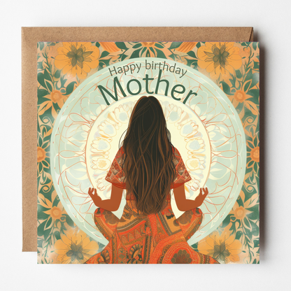 Mother Birthday Card - Mandalas and Meditation