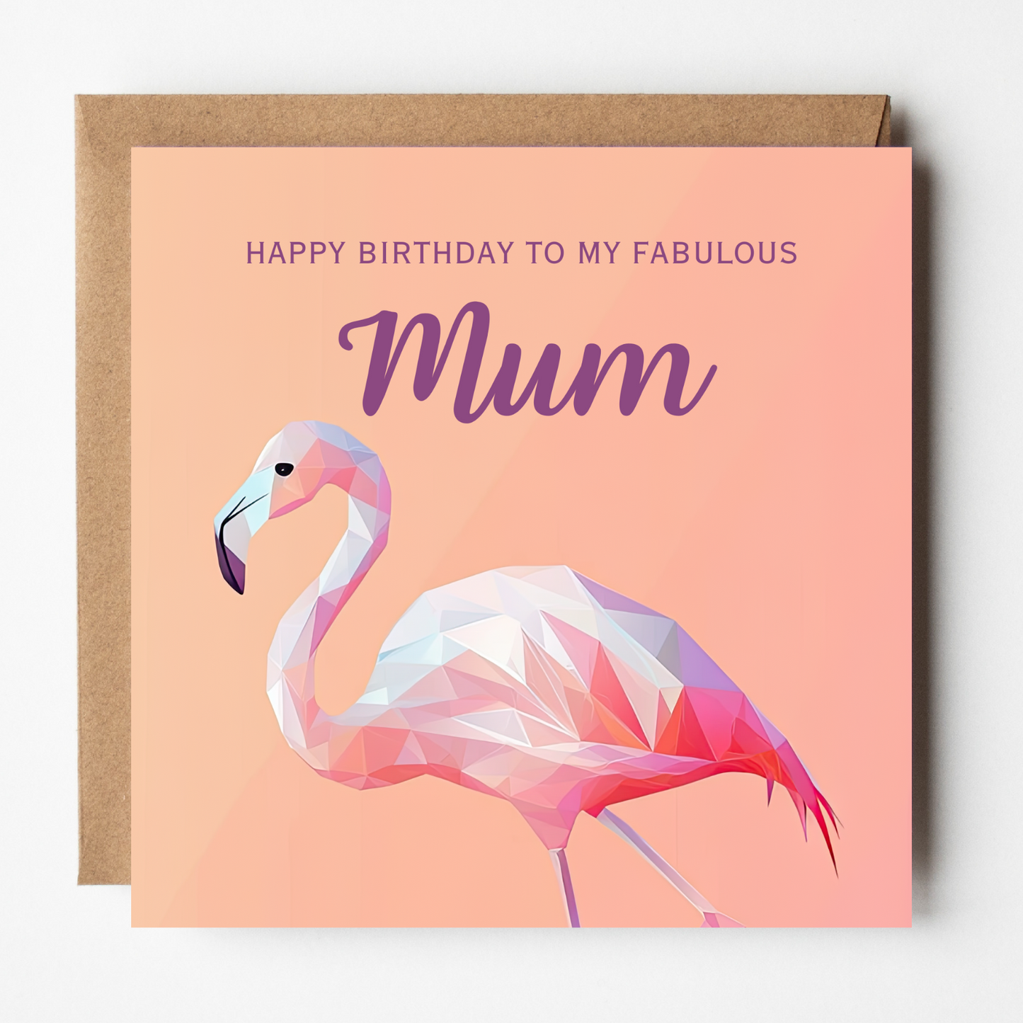 Mum Birthday Card - Fabulous Flamingo