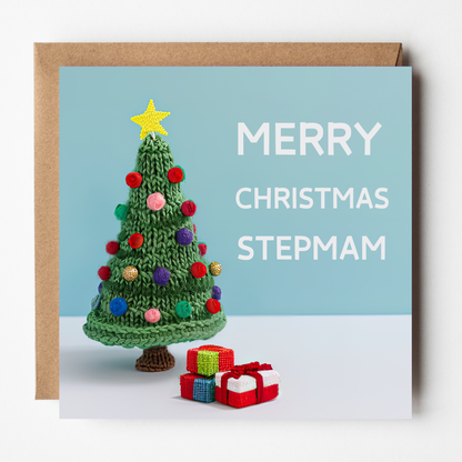 Stepmam Christmas Card - Knitted Tree