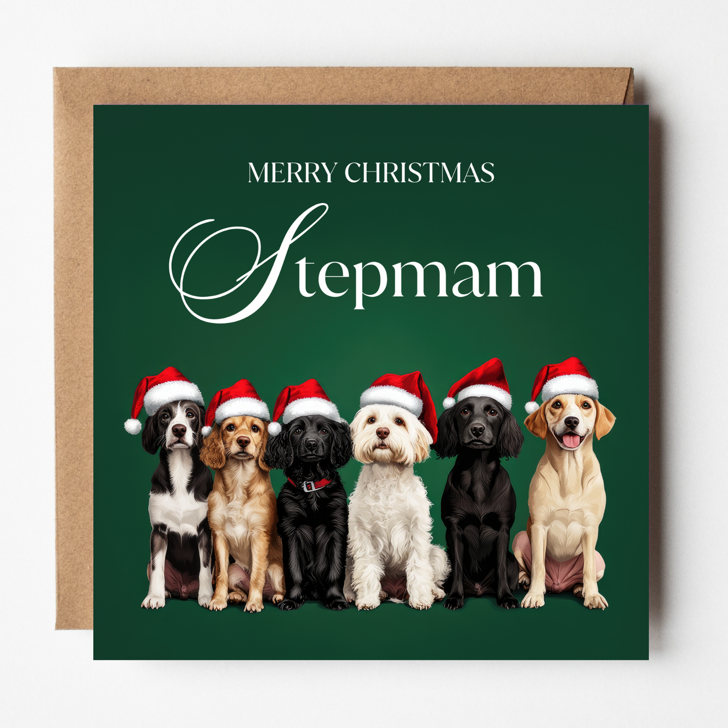 Stepmam Christmas Card - Santa Paws