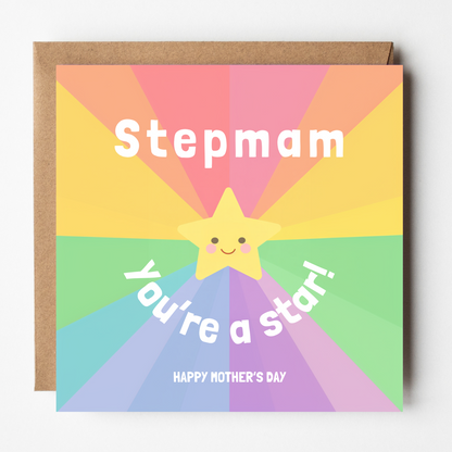 Stepmam Mother's Day Card - My Star