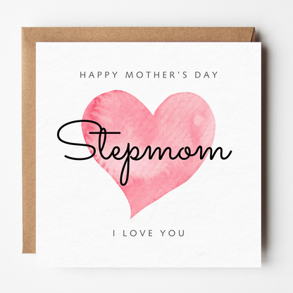 Stepmom Mother's Day Card - Love Heart