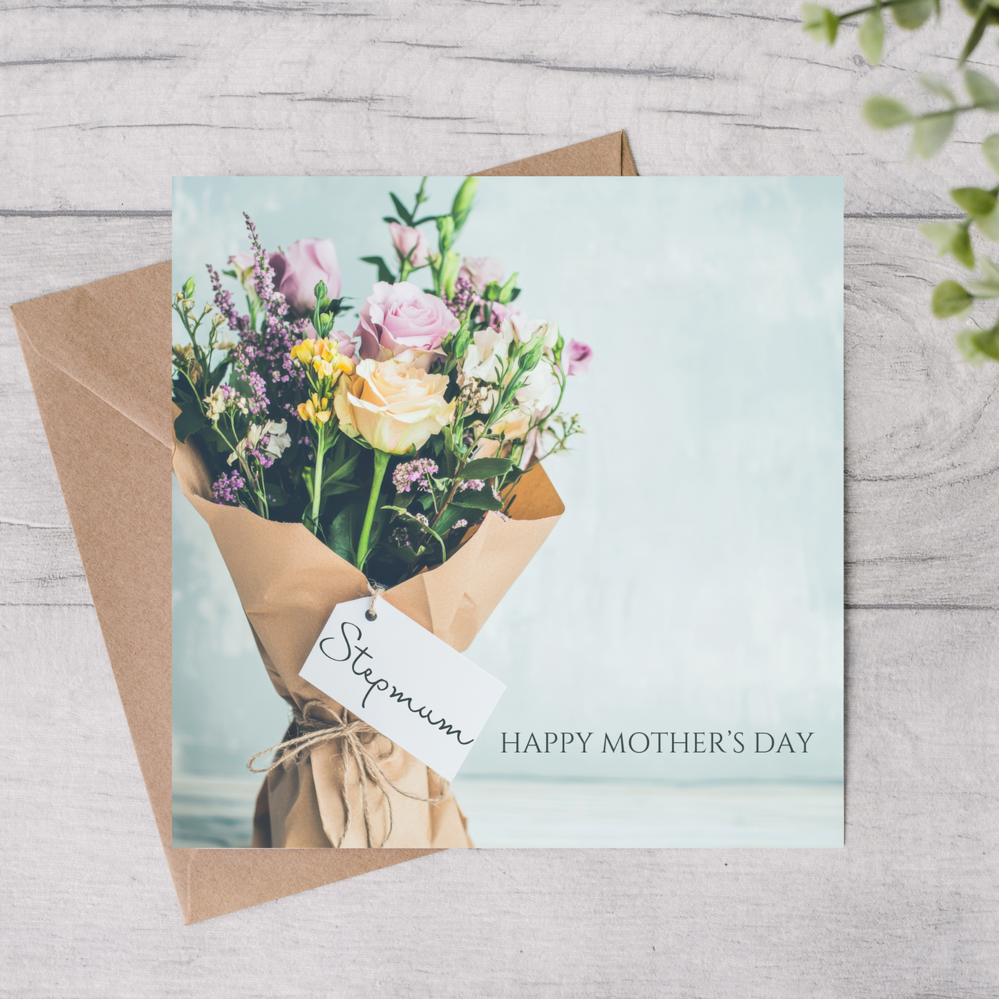 Stepmum Mother's Day Card - Bohemian Bouquet